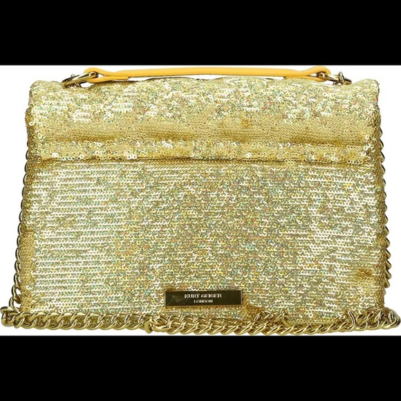KURT GEIGER LONDON Kensington Gold Sequins Crossbody Bag - Picture 7 of 9